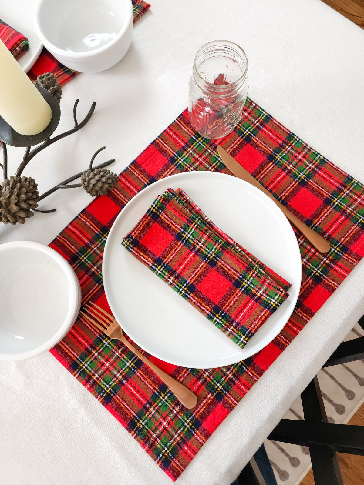Fireside Plaid Flannel Placemats