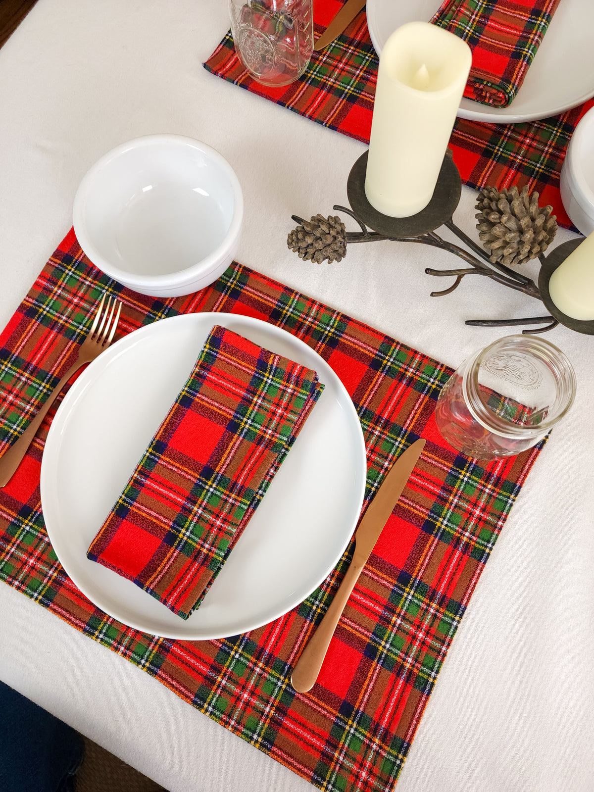 Fireside Plaid Flannel Napkins