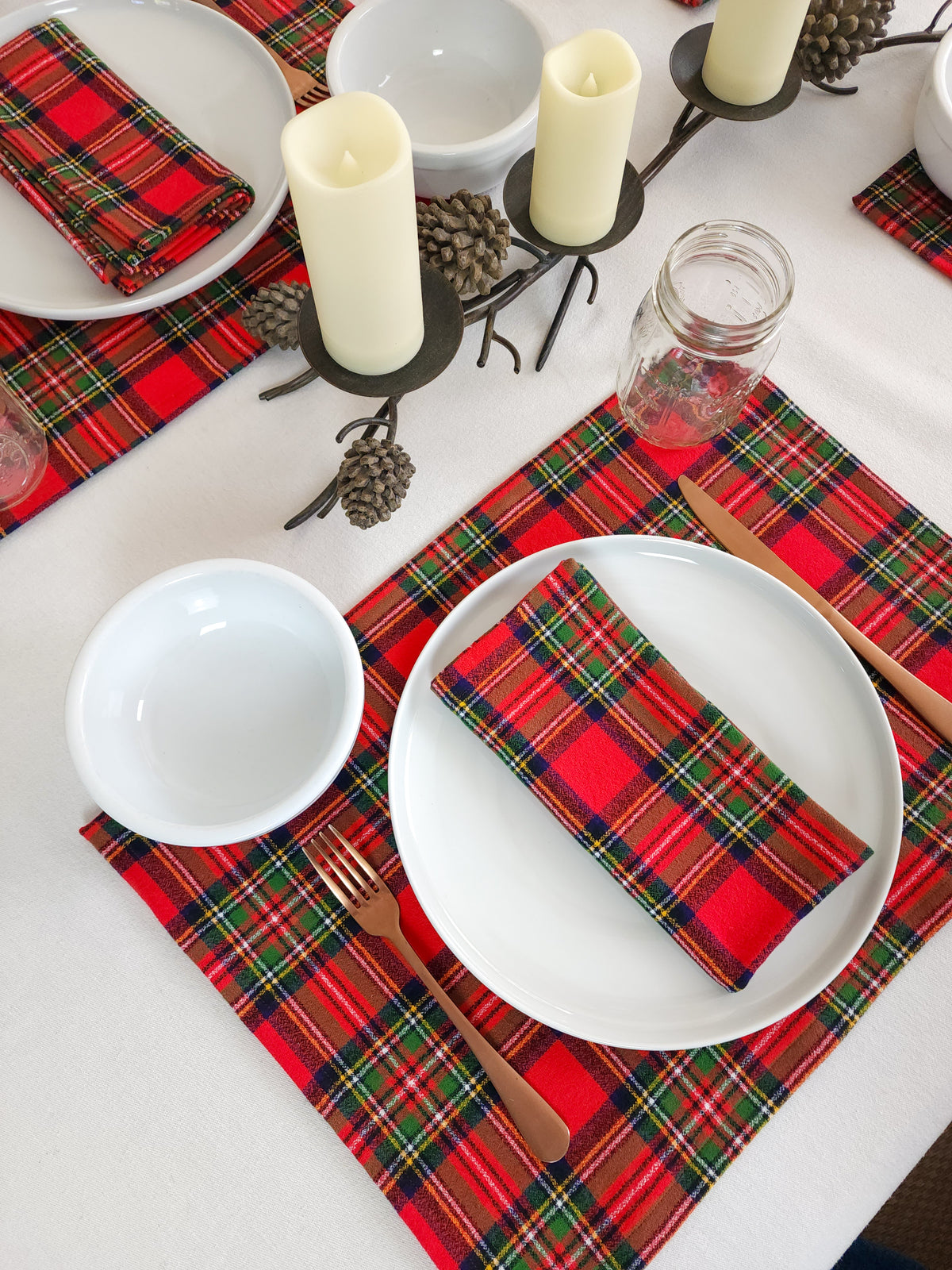 Fireside Plaid Flannel Placemats