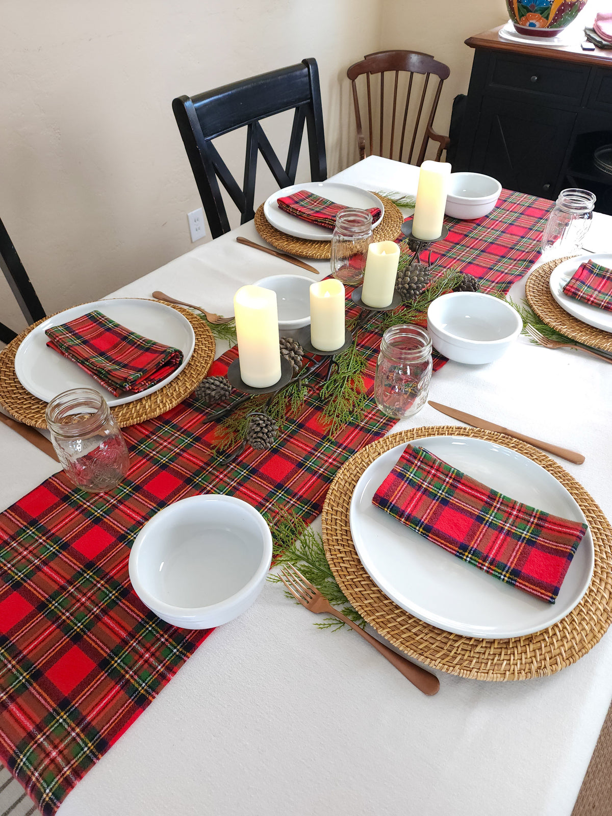 Fireside Plaid Flannel Table Runner