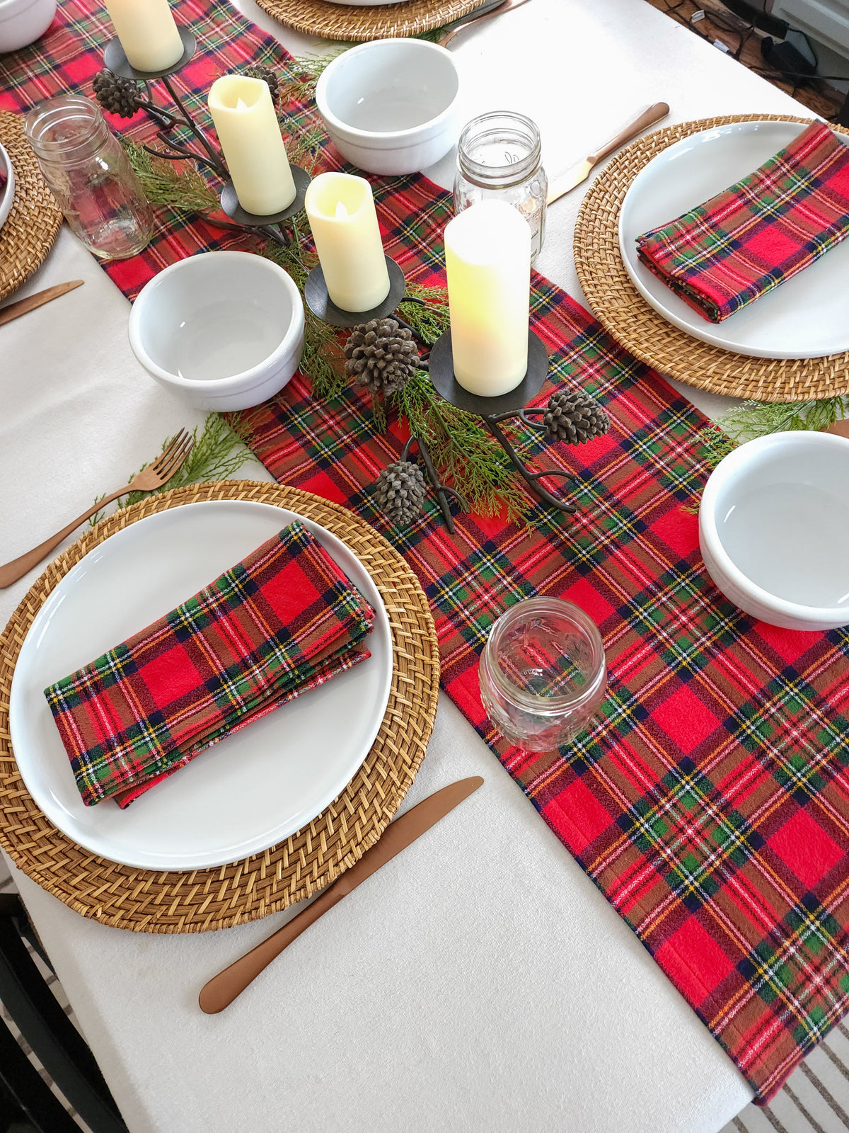 Fireside Plaid Flannel Table Runner