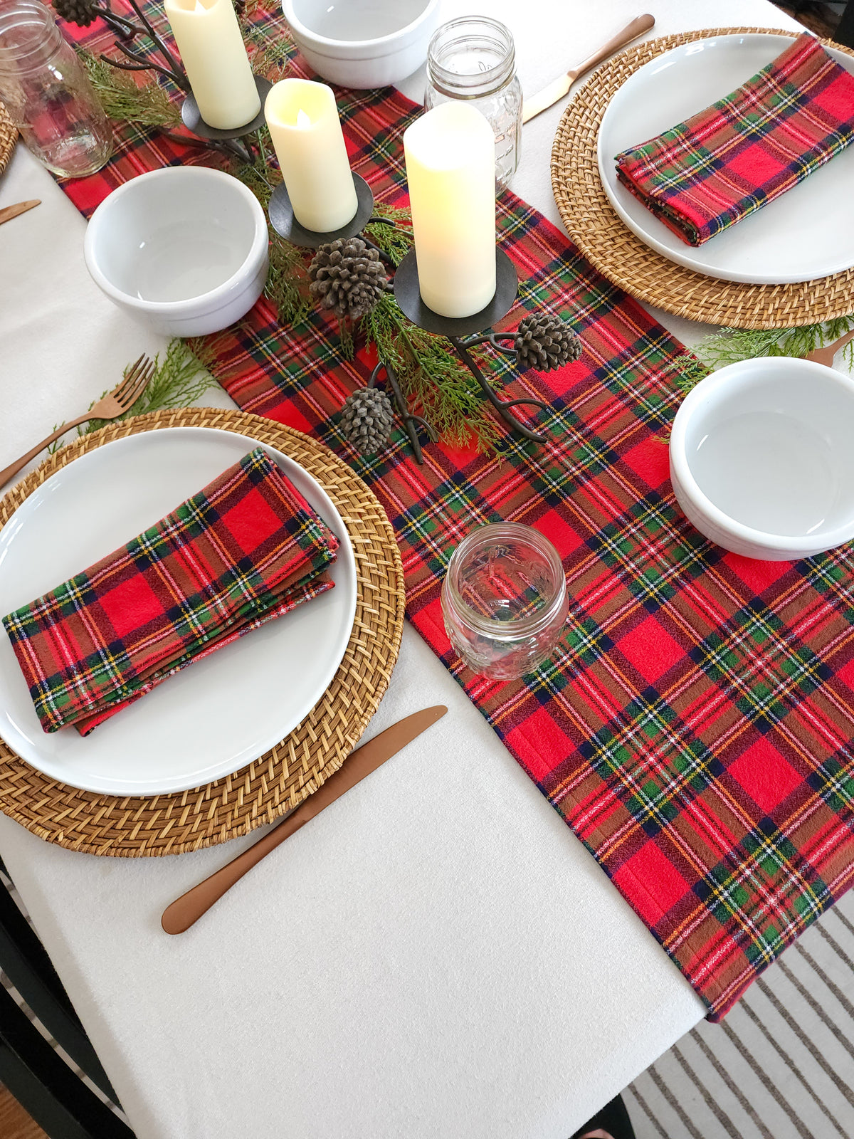 Fireside Plaid Flannel Table Runner