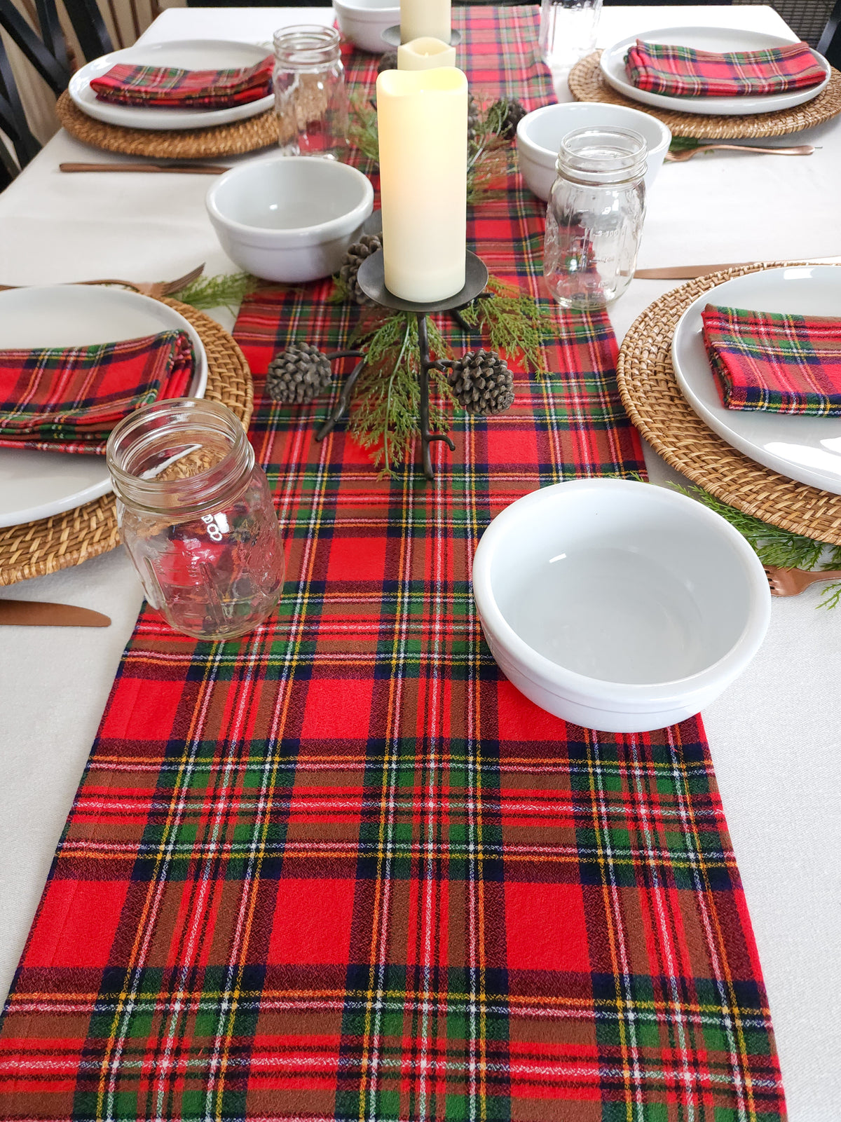 Fireside Plaid Flannel Table Runner