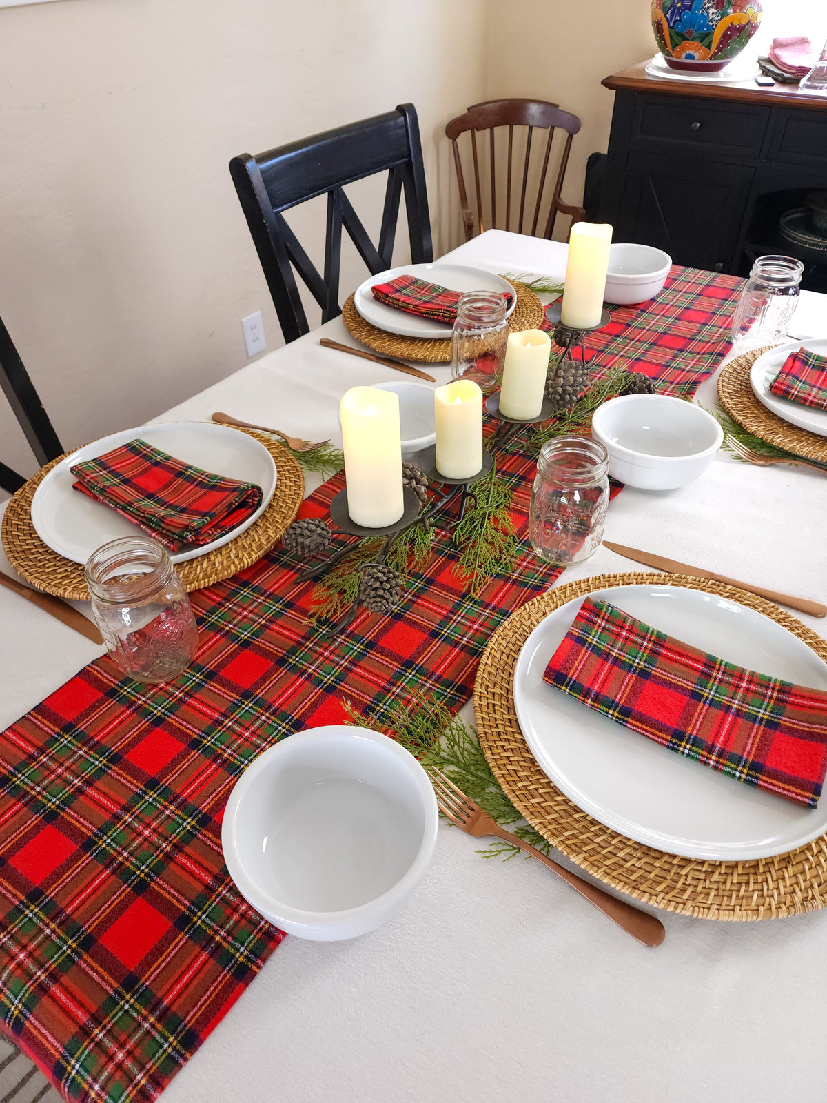 Fireside Plaid Flannel Table Runner