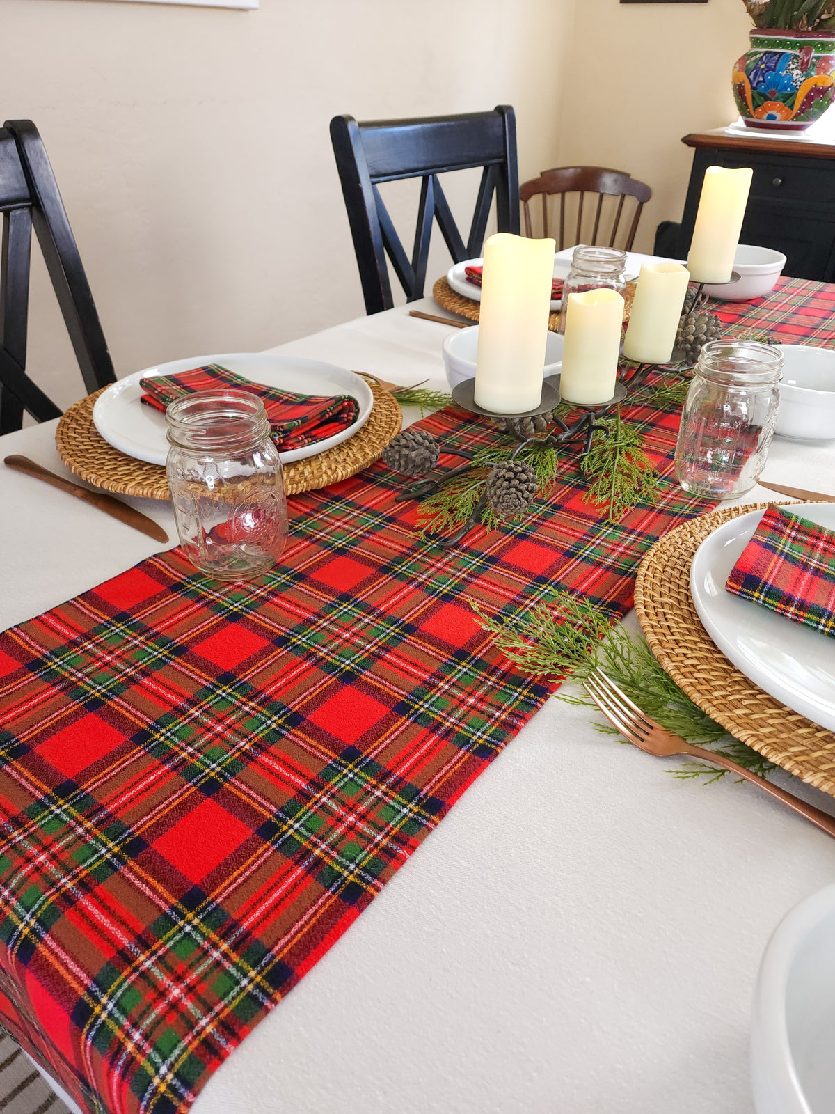 Fireside Plaid Flannel Table Runner
