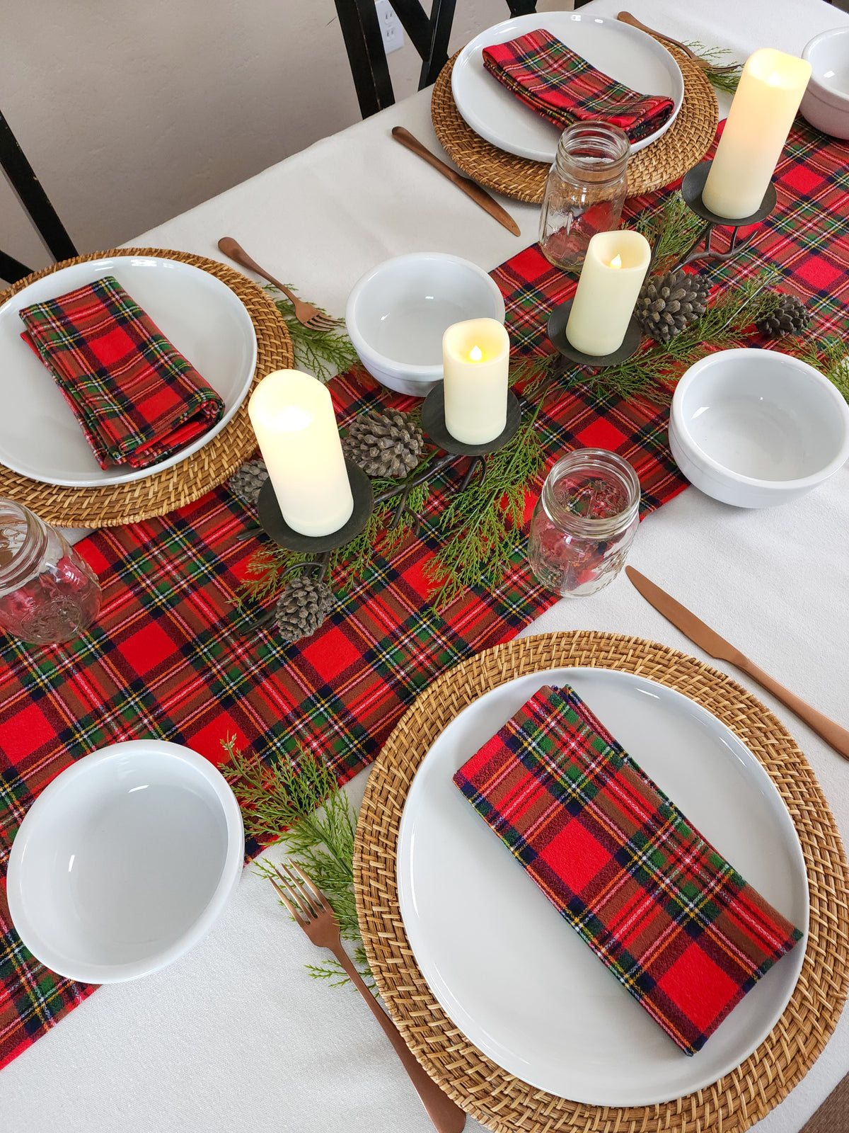 Fireside Plaid Flannel Table Runner