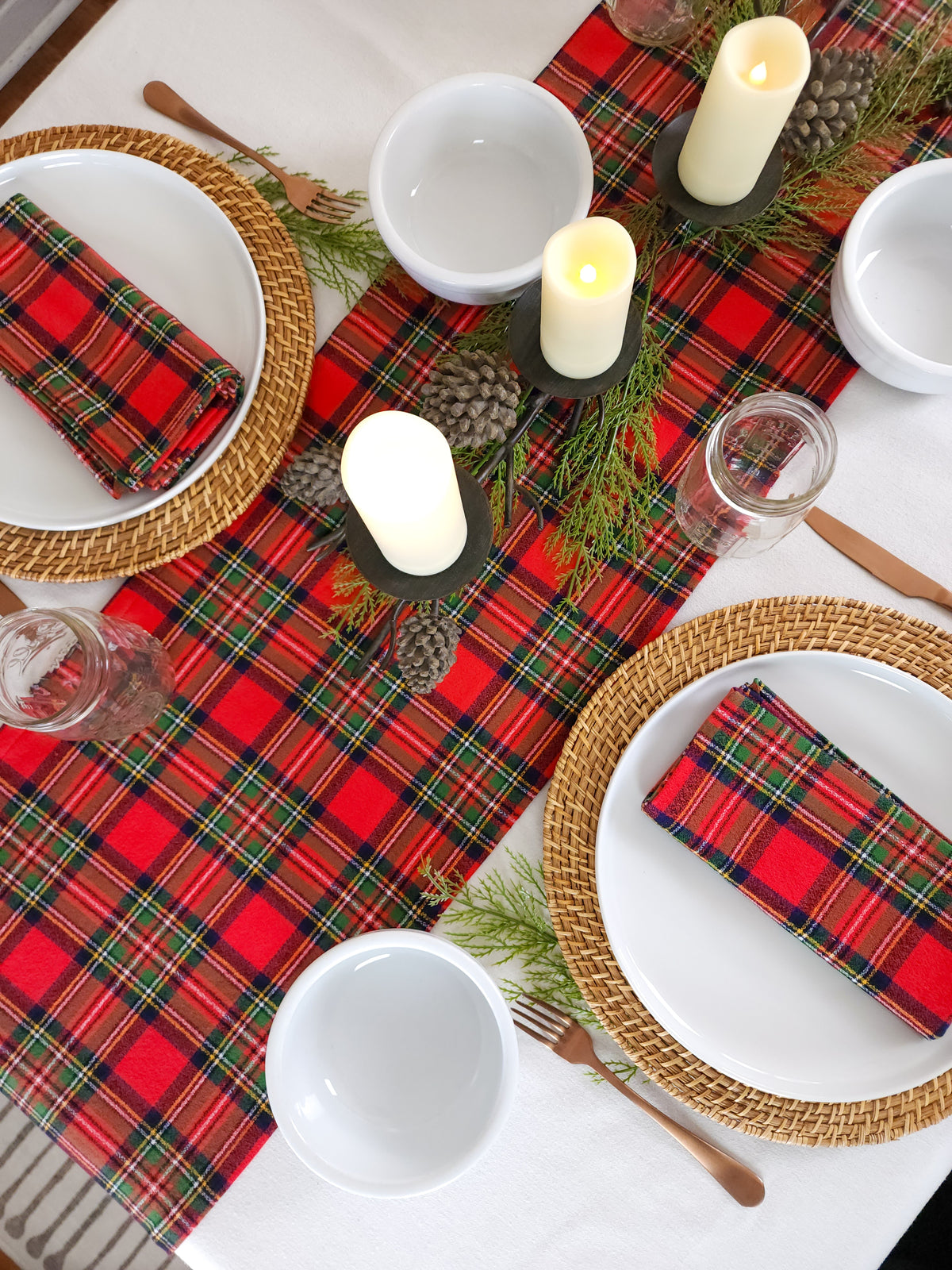 Fireside Plaid Flannel Table Runner