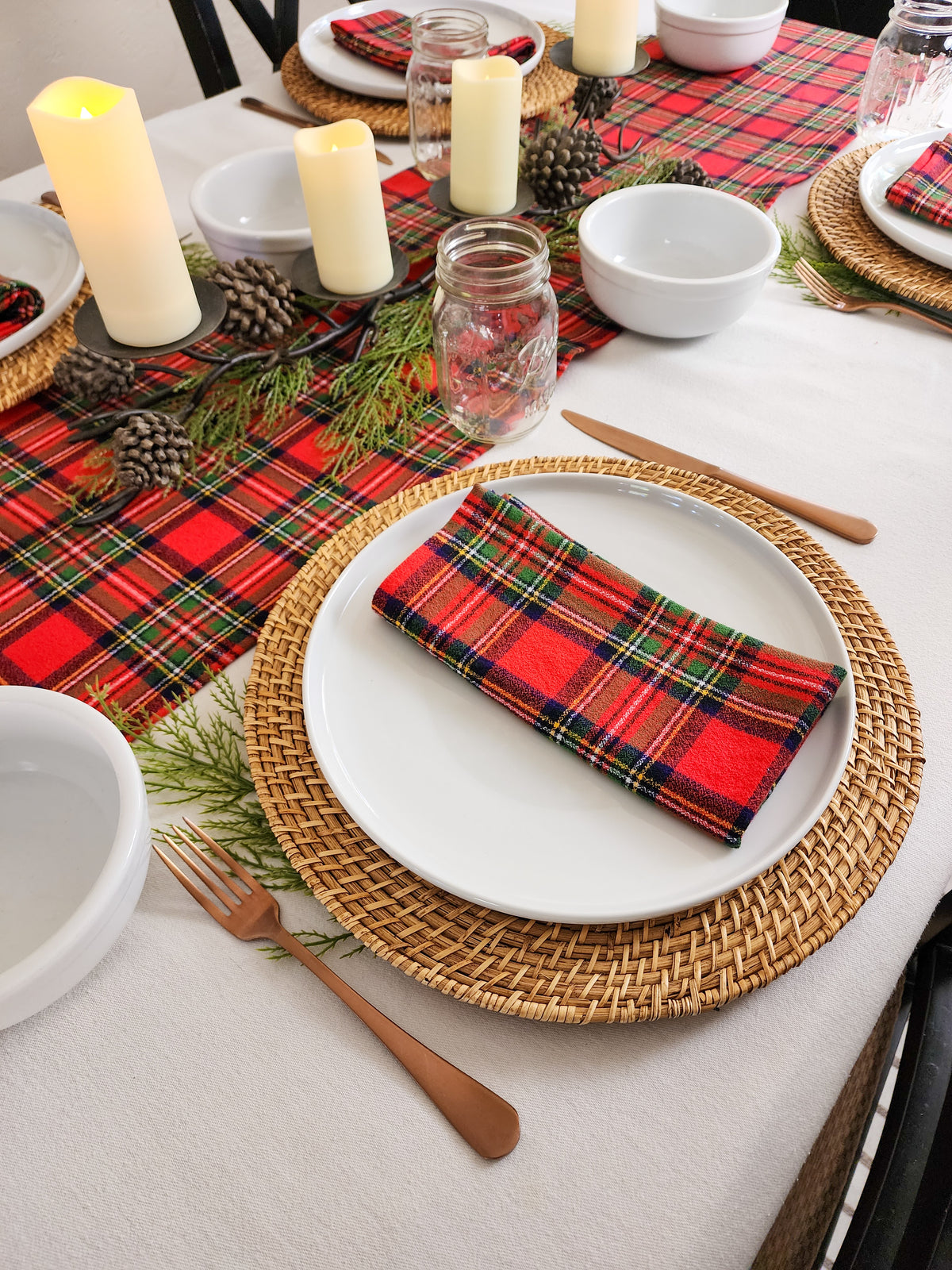 Fireside Plaid Flannel Table Runner