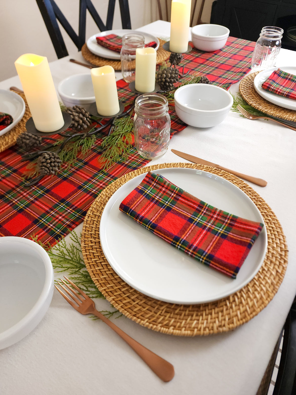 Fireside Plaid Flannel Table Runner