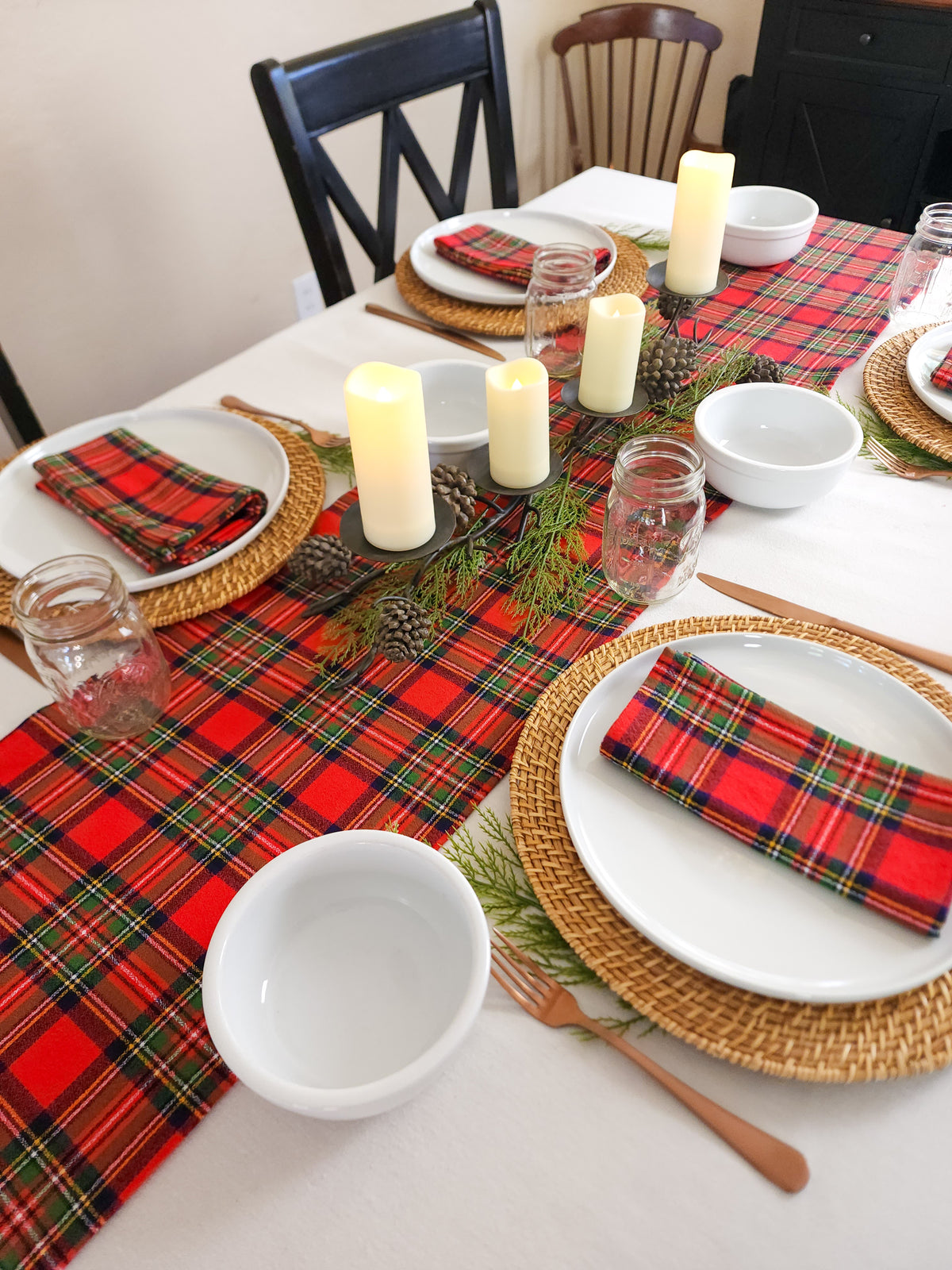 Fireside Plaid Flannel Table Runner