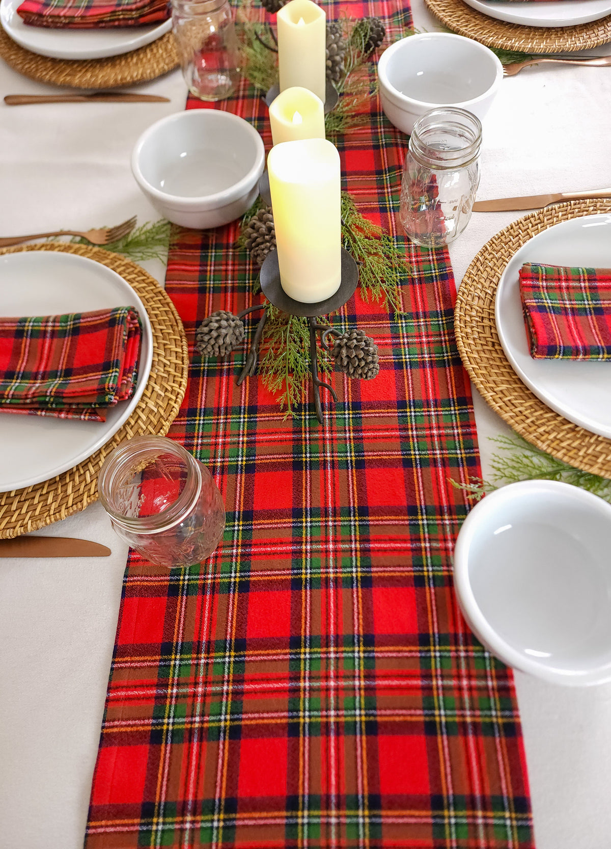 Fireside Plaid Flannel Table Runner