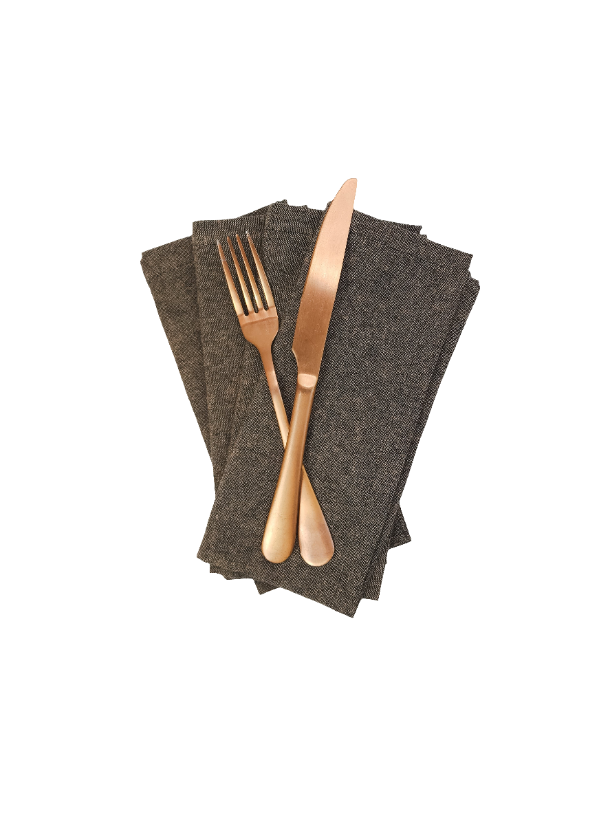 Dark Umber Linen Napkins