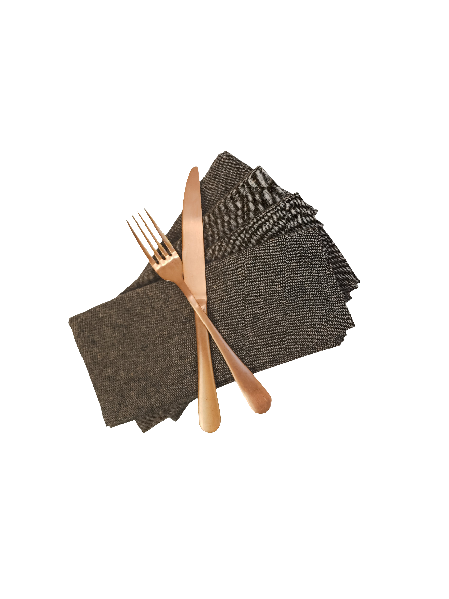 Dark Umber Linen Napkins