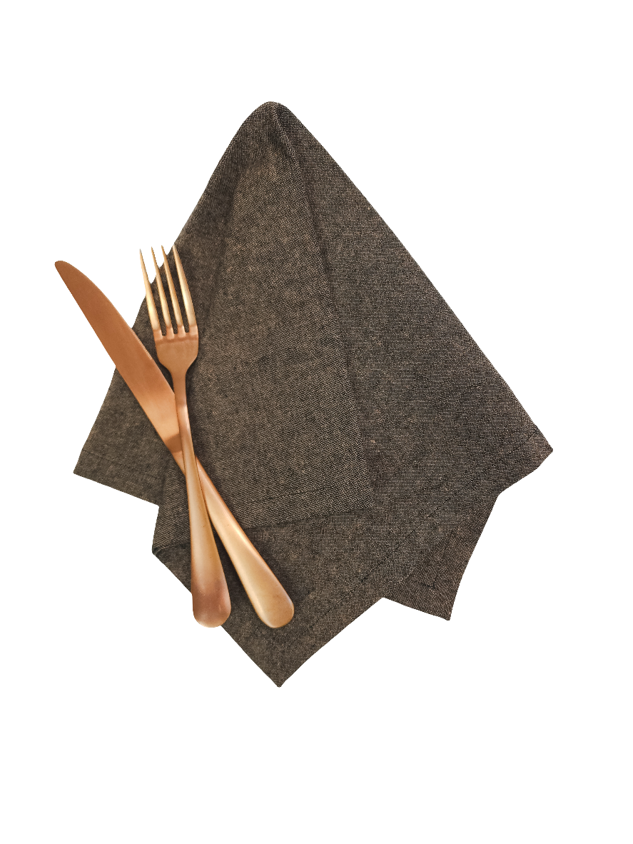 Dark Umber Linen Napkins