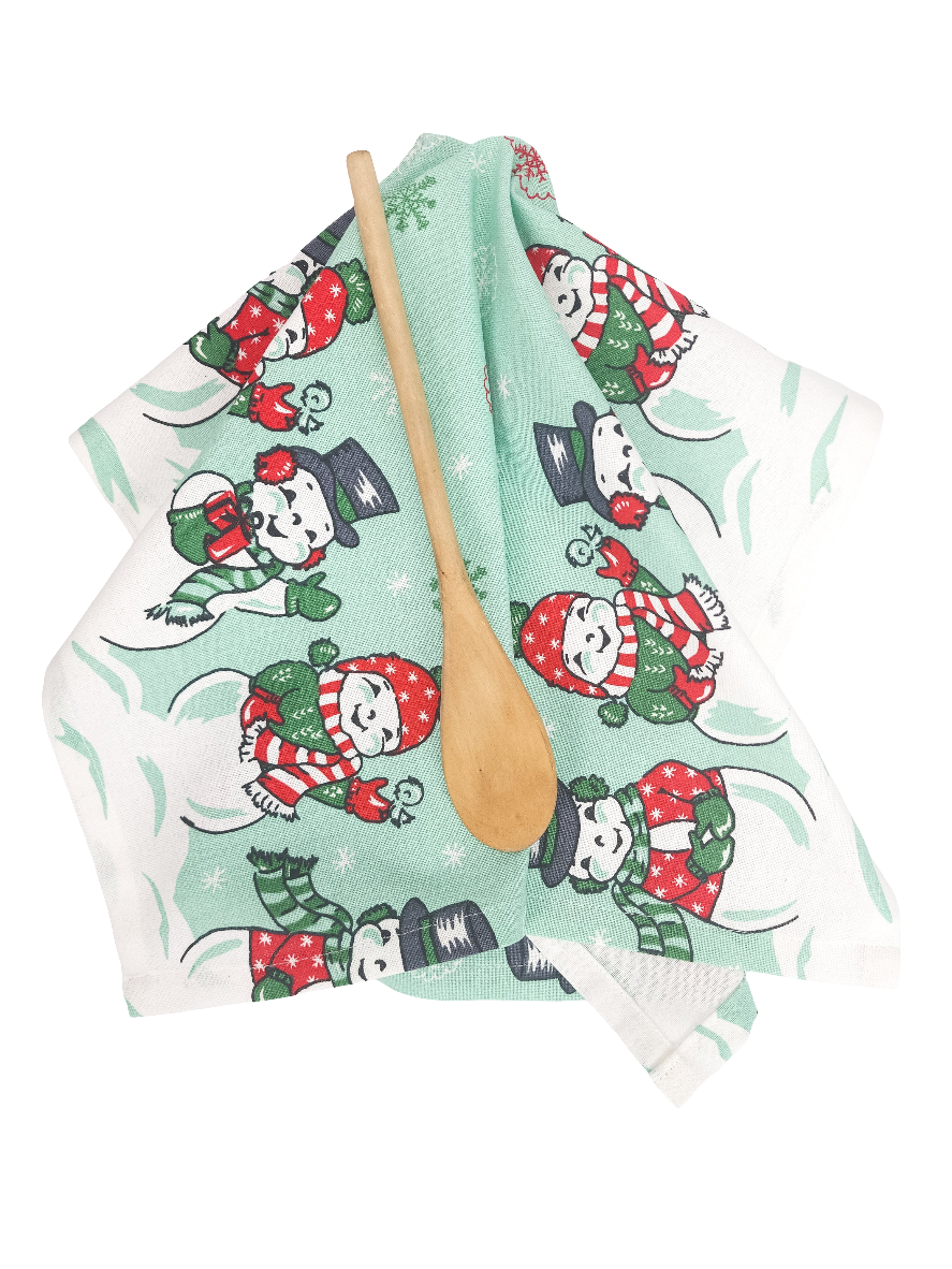 Snowmen Towel, Vintage Inspired