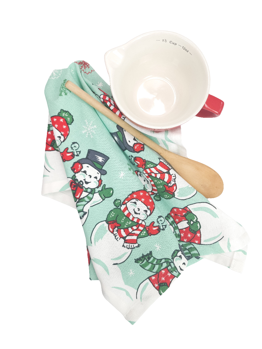 Snowmen Towel, Vintage Inspired