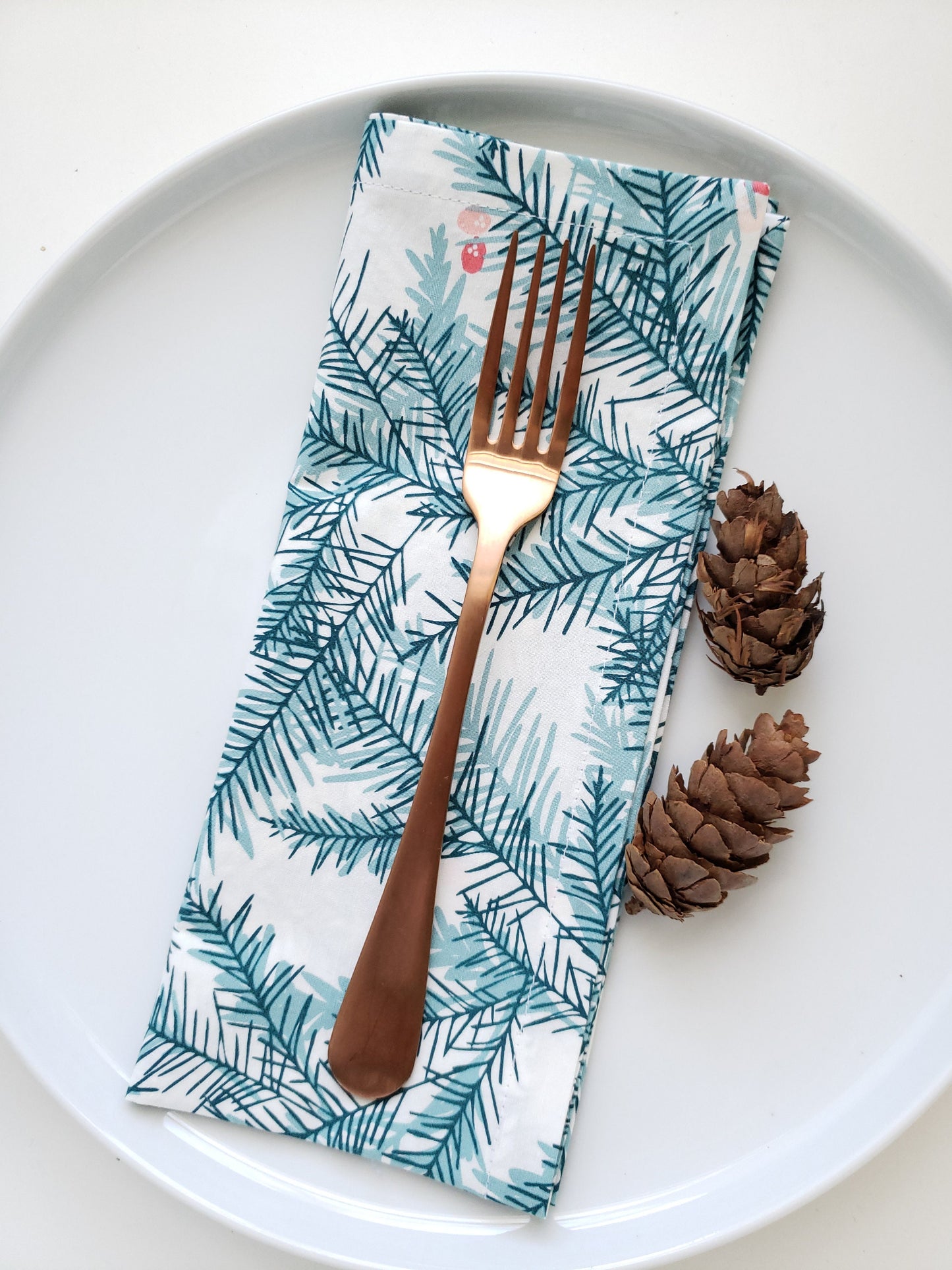 Blue Mix and Match Christmas Napkins