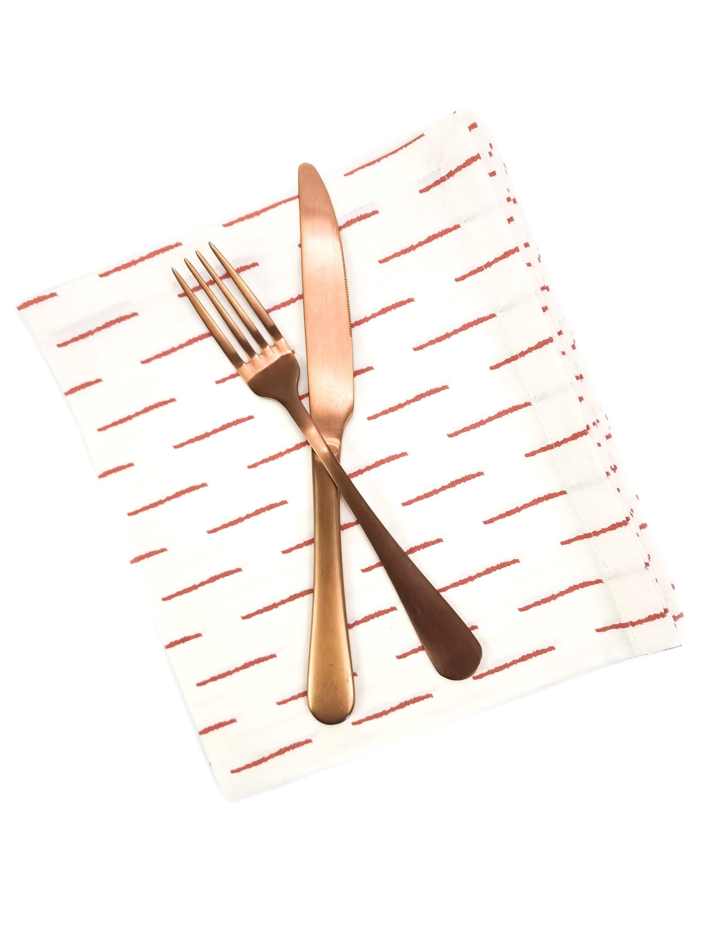 Copper Dash Cloth Napkins, Set of 4 Cloth Napkins