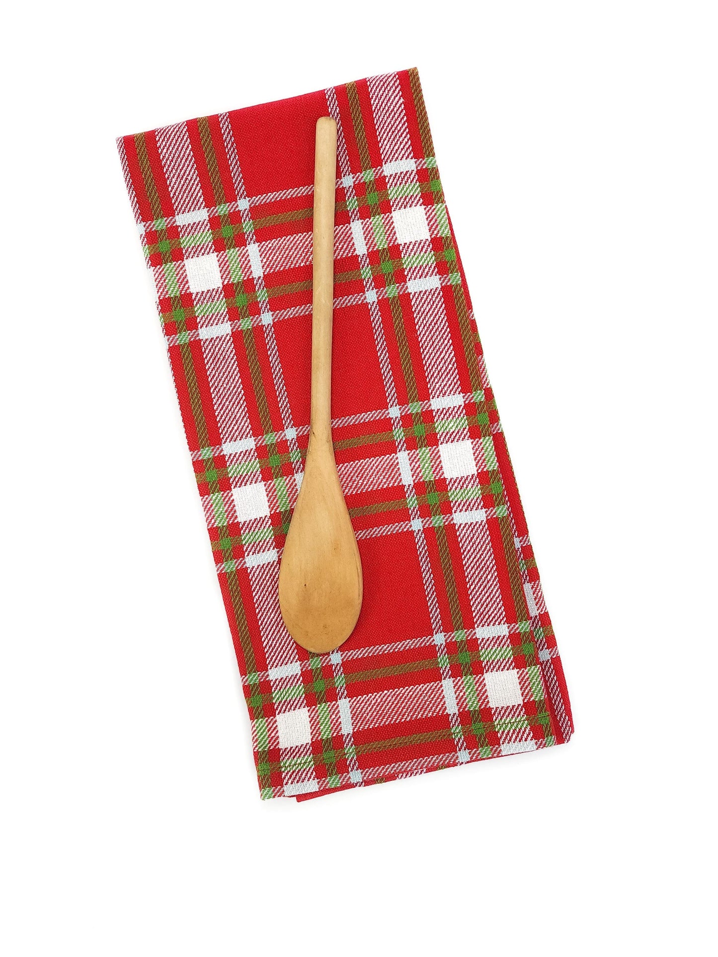 Red Christmas Plaid Kitchen Towel