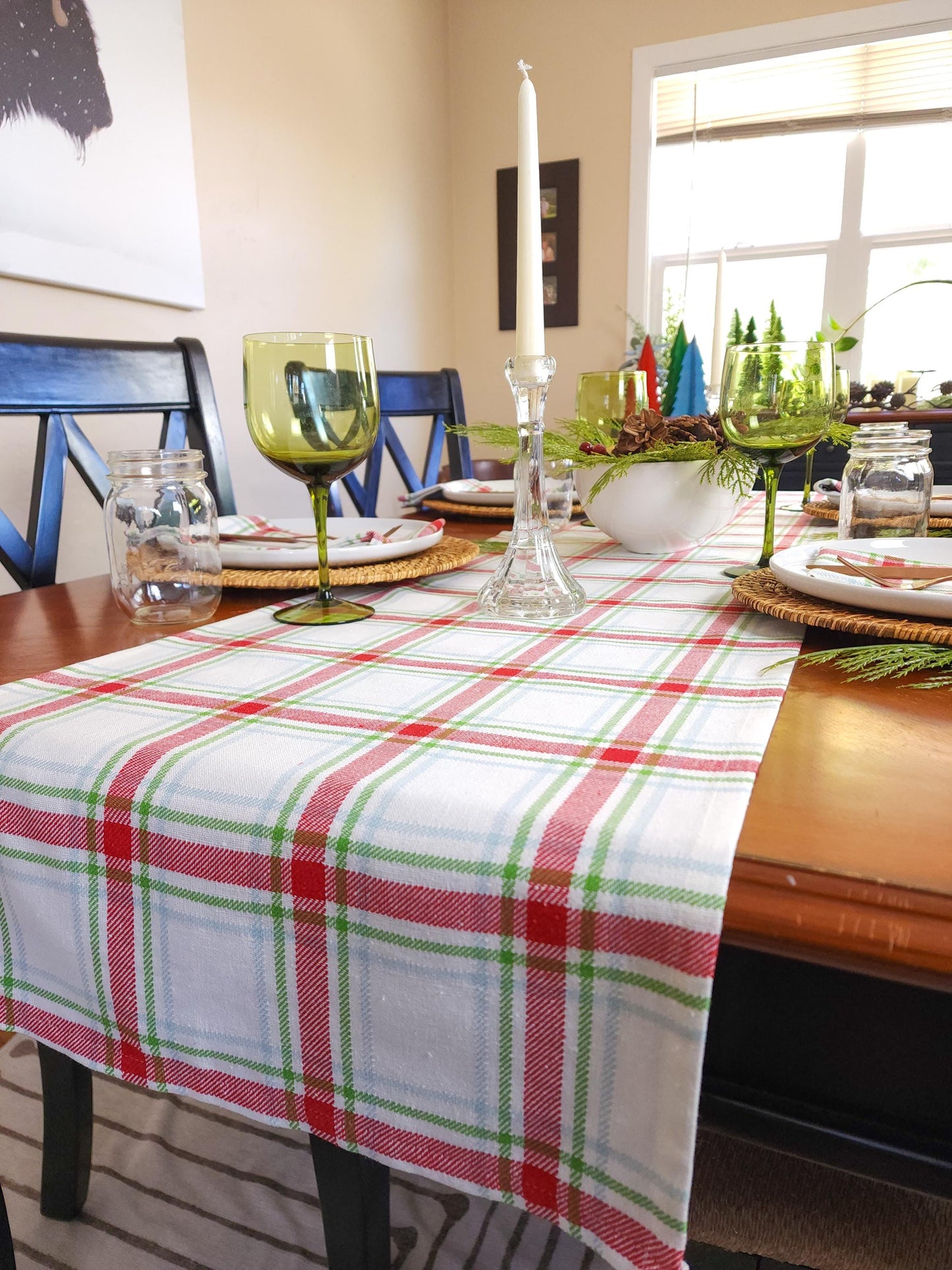 Plaid Christmas Table Runner