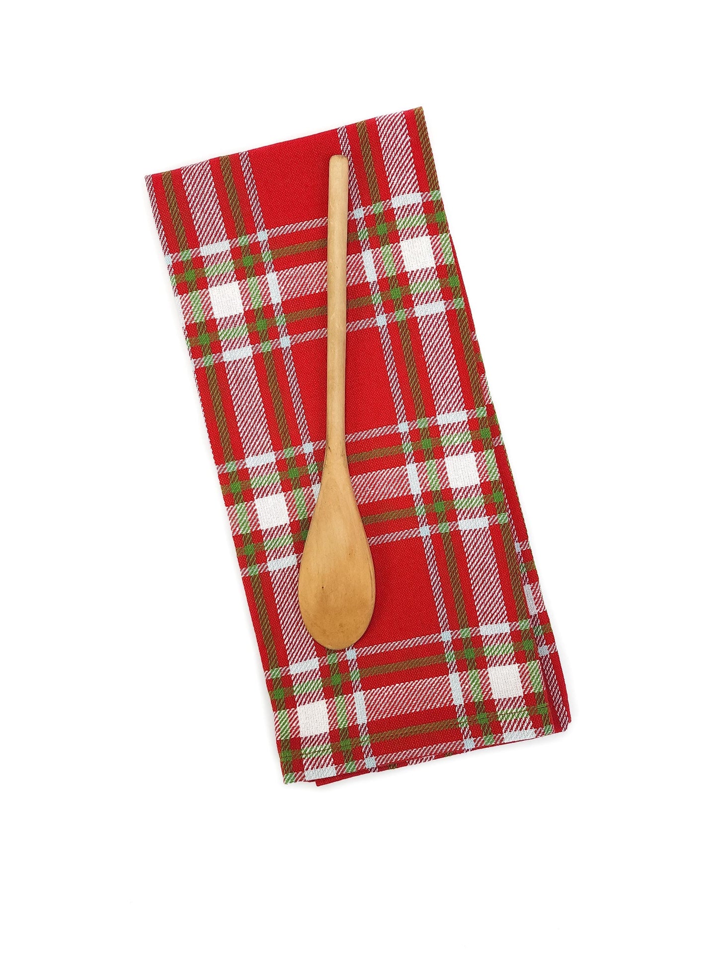 Red Christmas Plaid Kitchen Towel