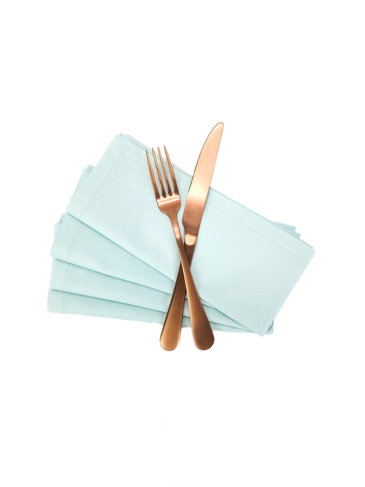 Pale Blue Cloth Napkins, Set of 4