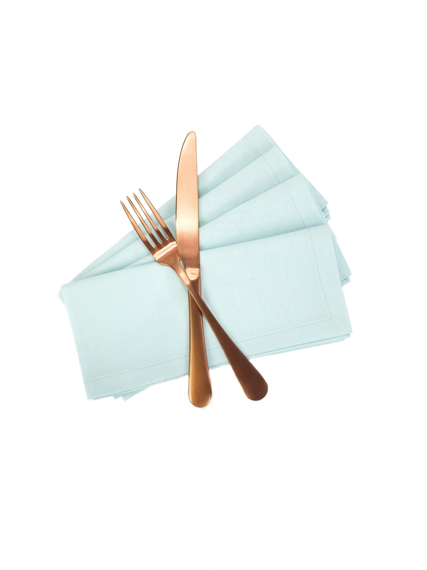 Pale Blue Cloth Napkins, Set of 4