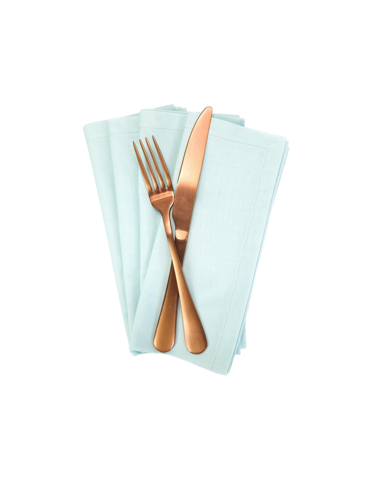 Pale Blue Cloth Napkins, Set of 4