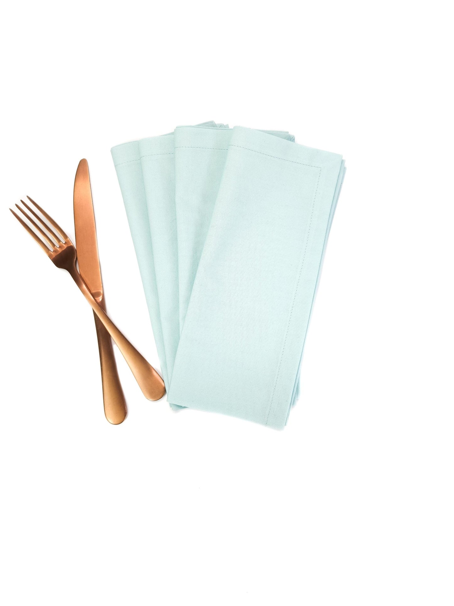 Pale Blue Cloth Napkins, Set of 4