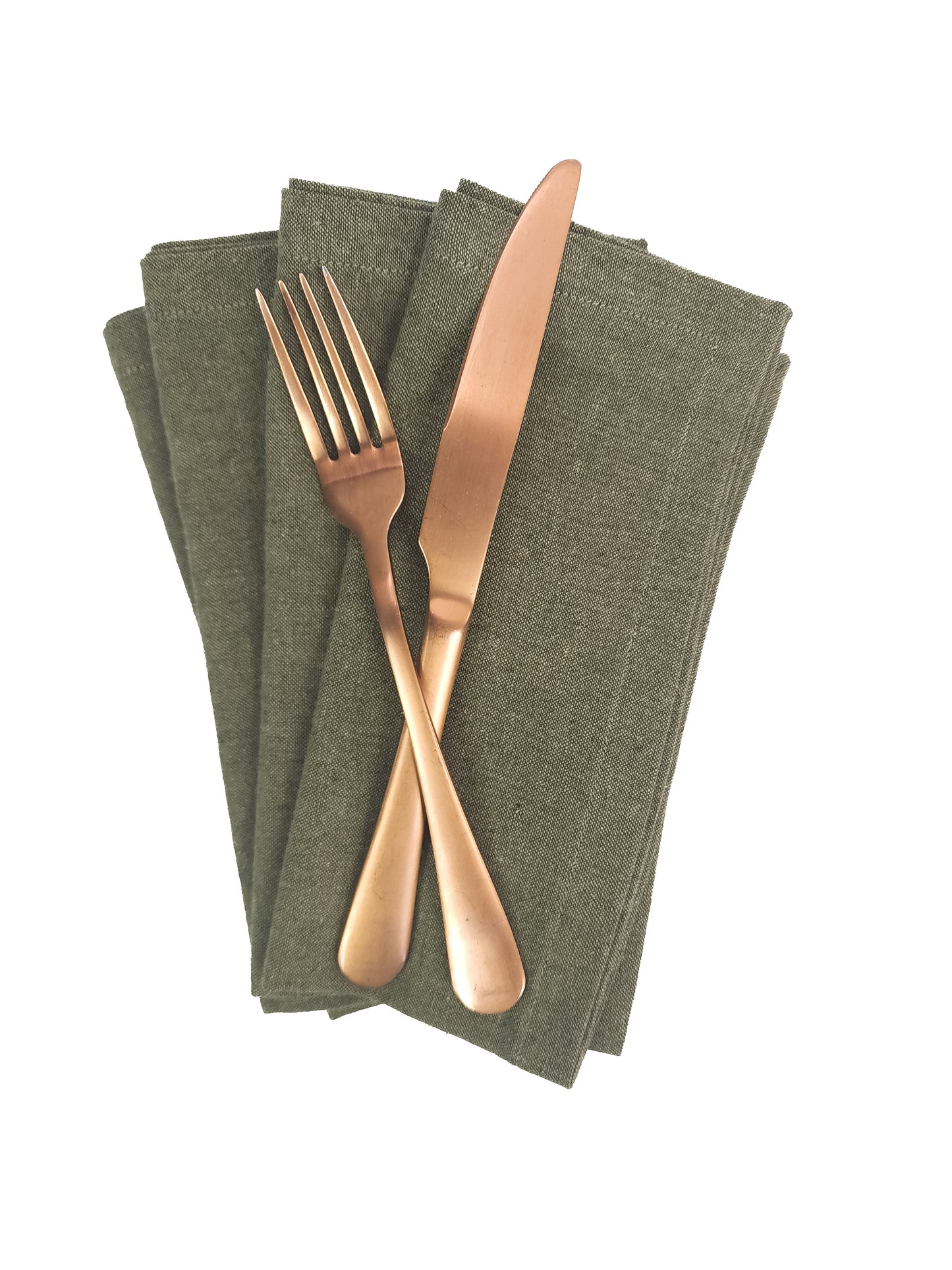 Forest Green Linen Napkins