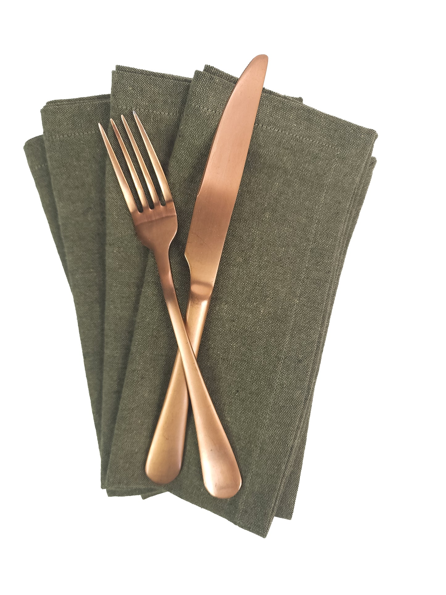 Forest Green Linen Napkins