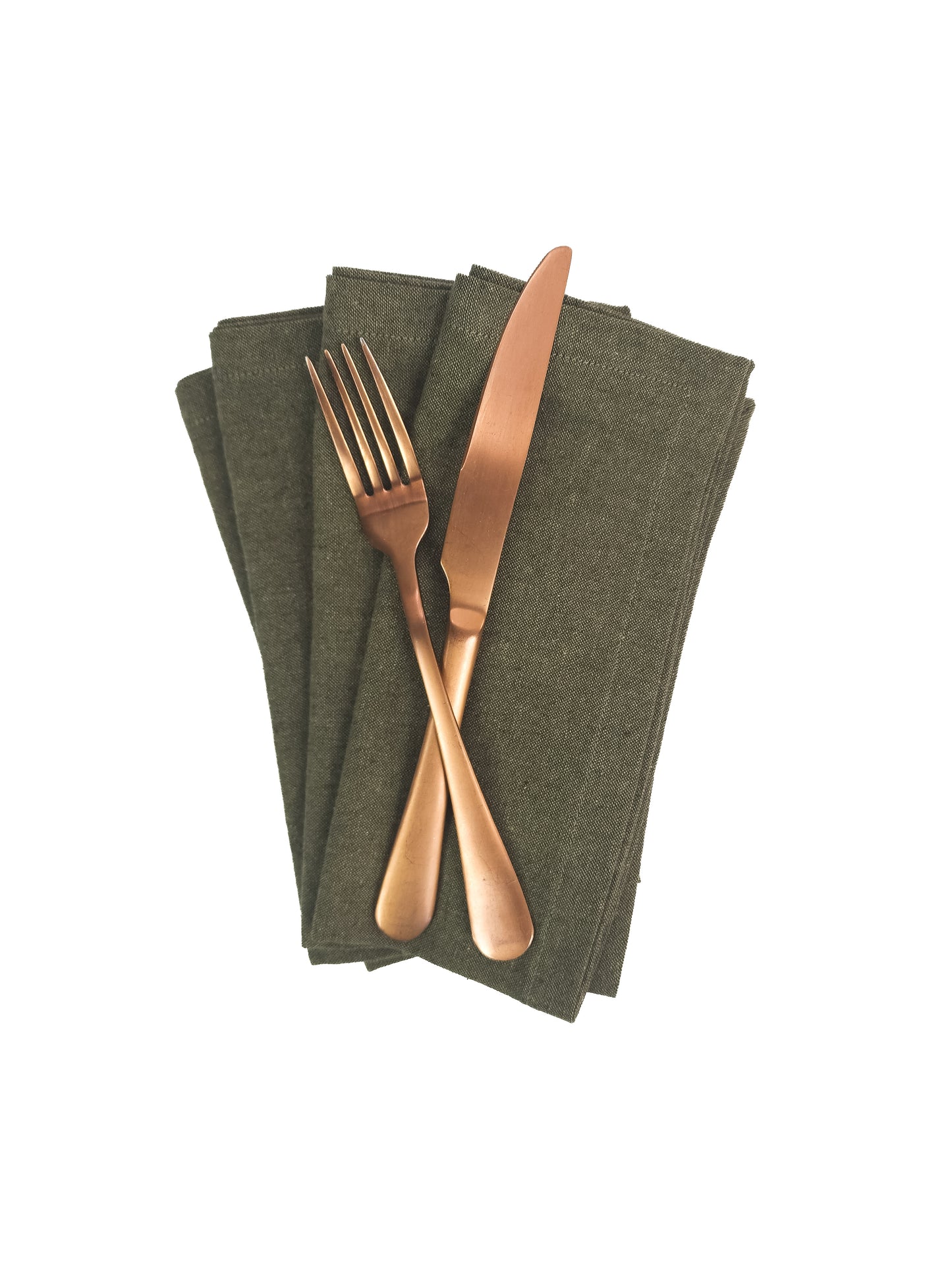 Forest Green Linen Napkins