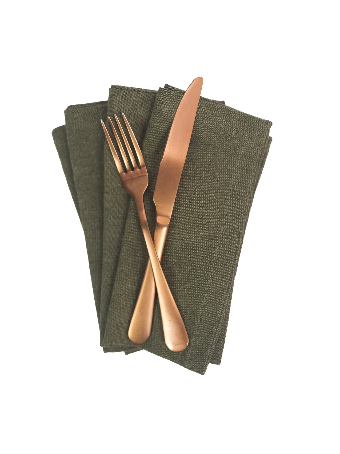 Forest Green Linen Napkins