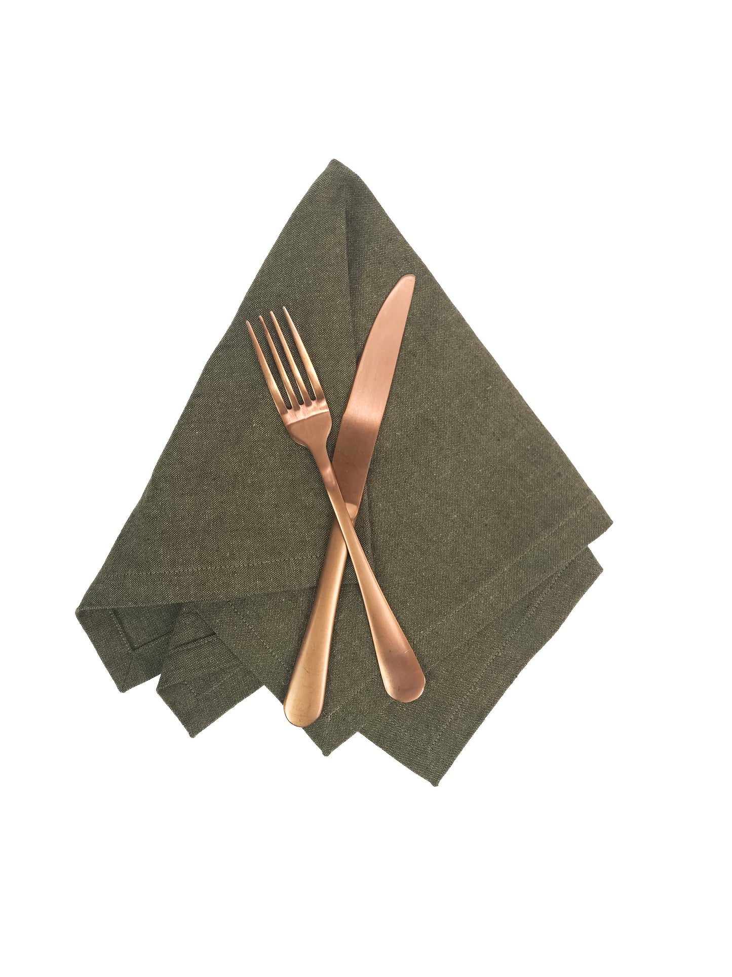 Forest Green Linen Napkins