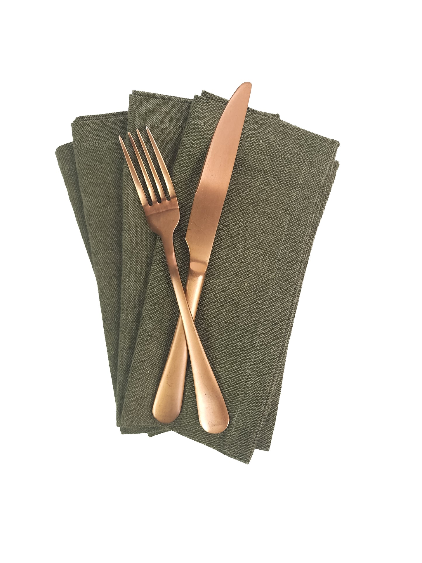 Forest Green Linen Napkins
