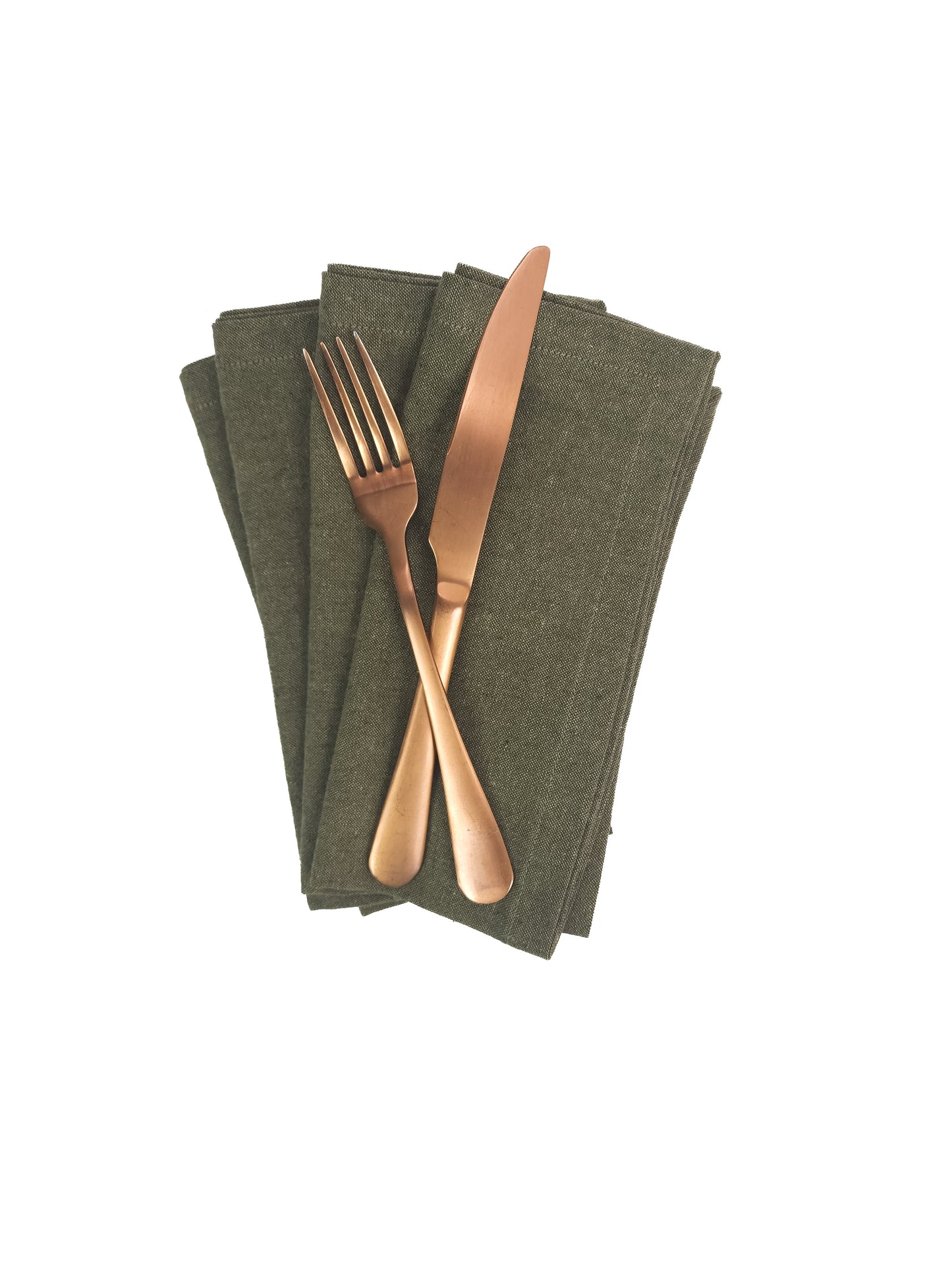 Forest Green Linen Napkins