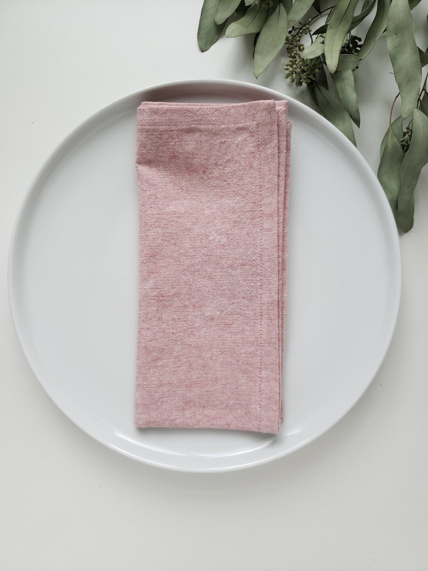 Pink Linen Cloth Napkins