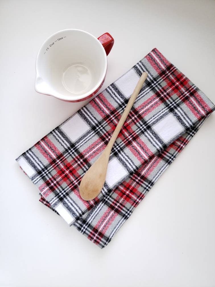 Plaid Flannel Hand Towel