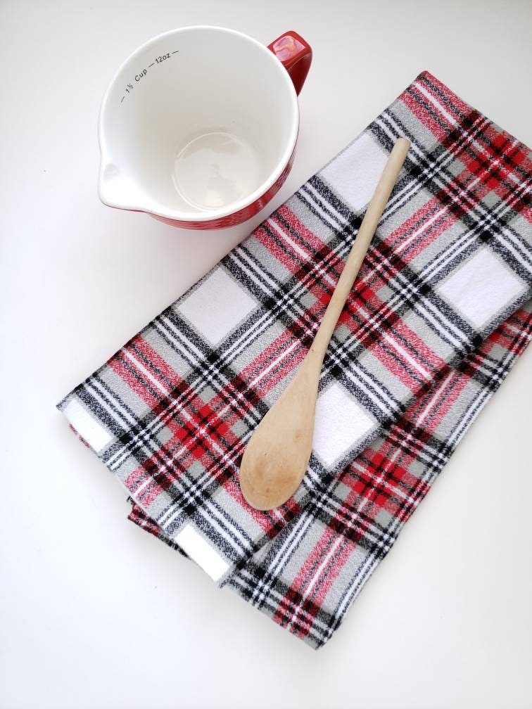 Plaid Flannel Hand Towel