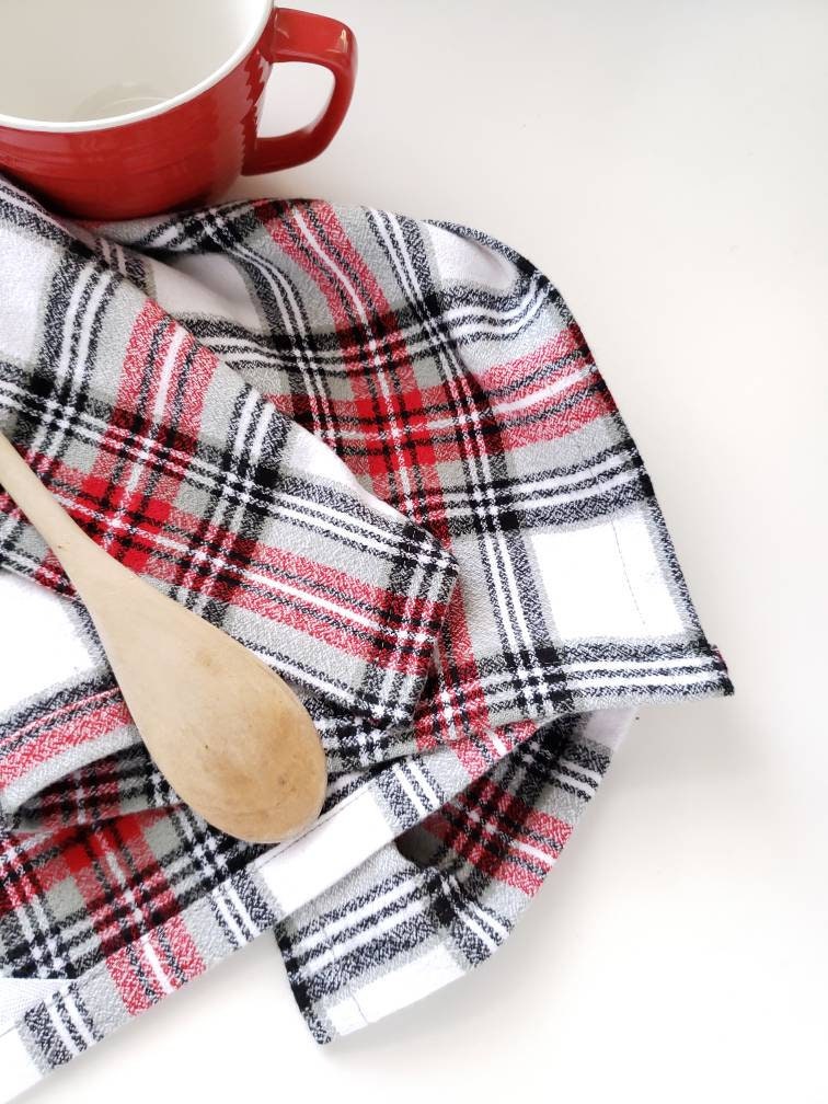 Plaid Flannel Hand Towel