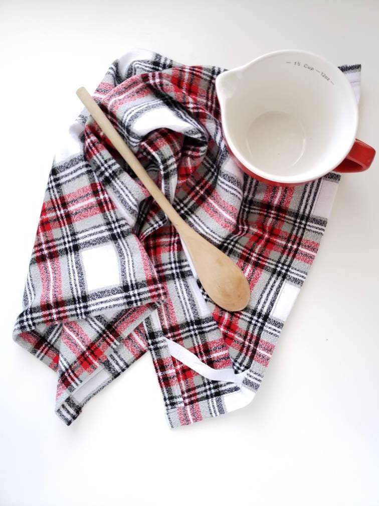 Plaid Flannel Hand Towel