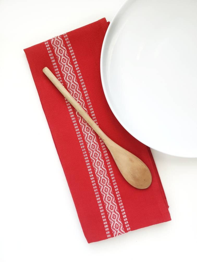 Scandinavian Red Christmas Towel