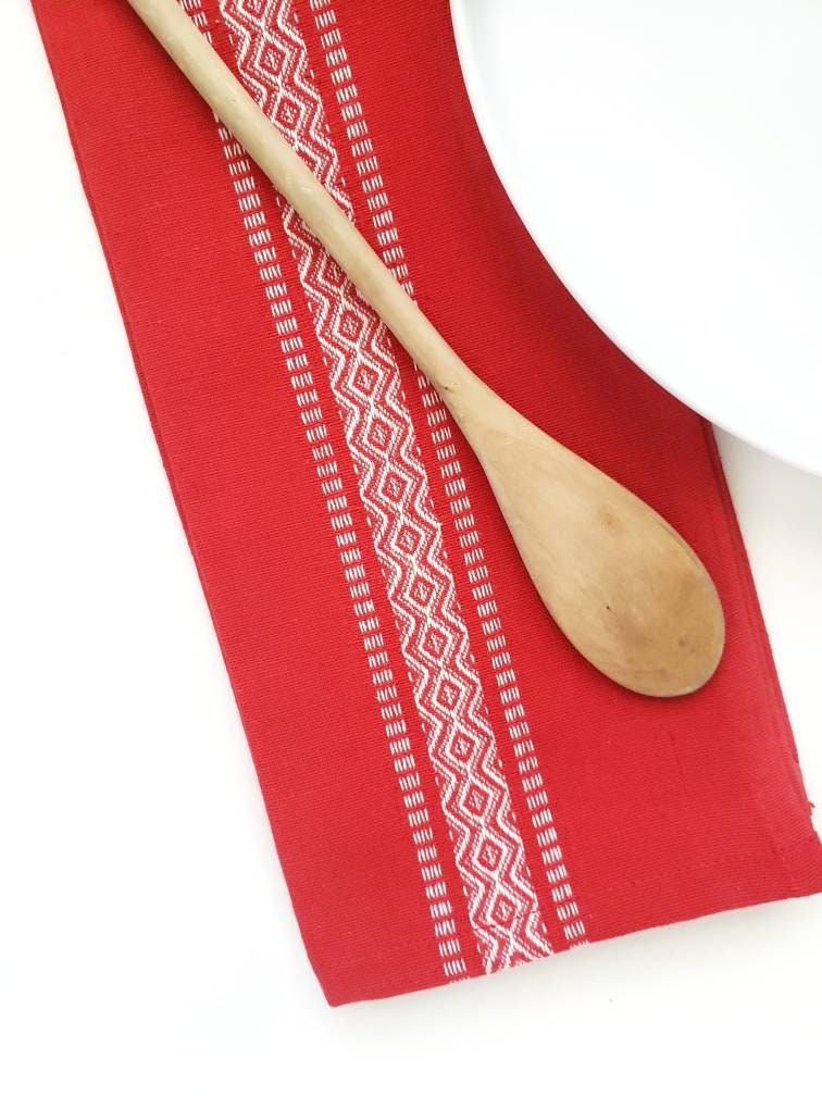 Scandinavian Red Christmas Towel