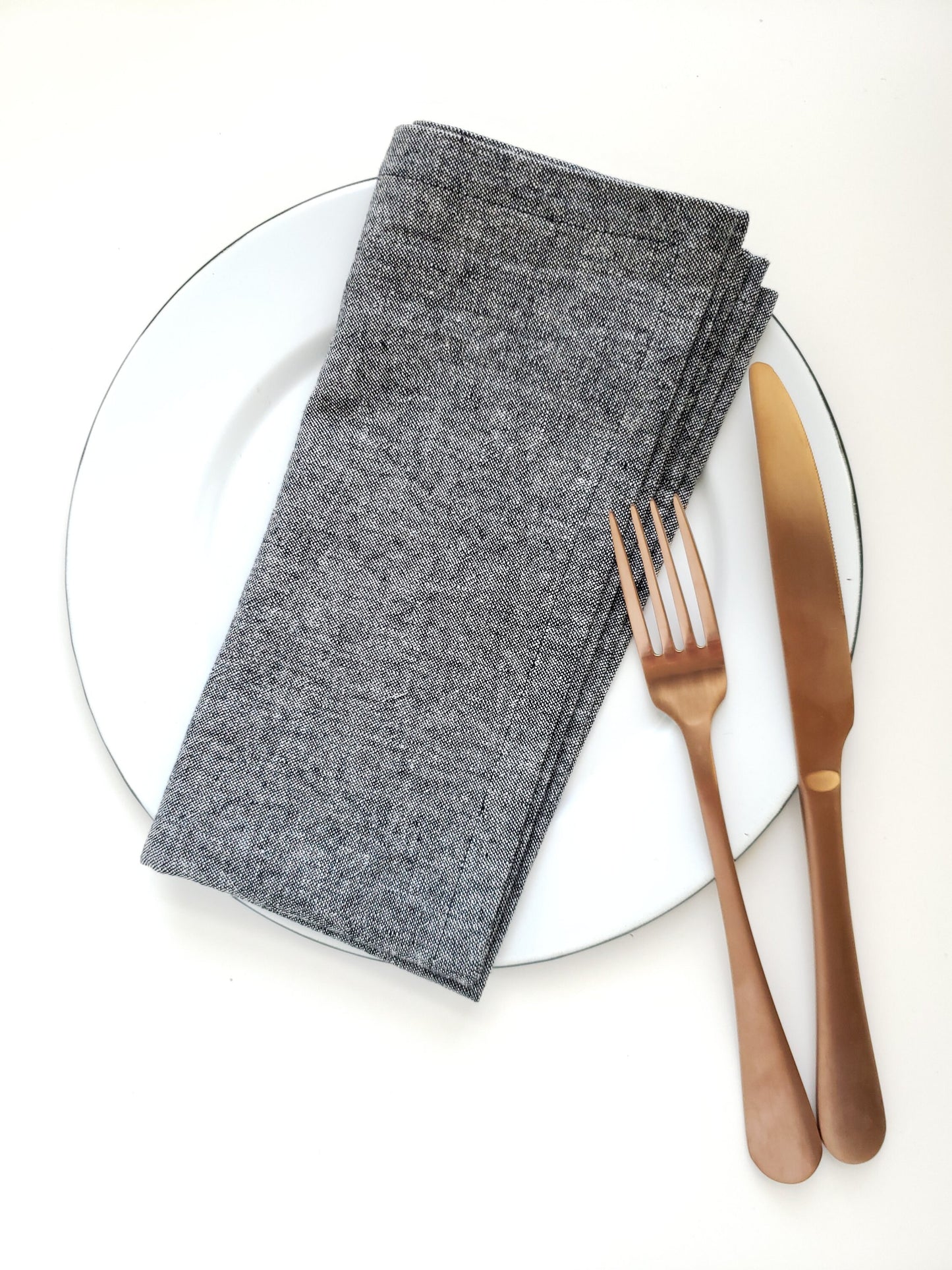 Black Linen Napkins