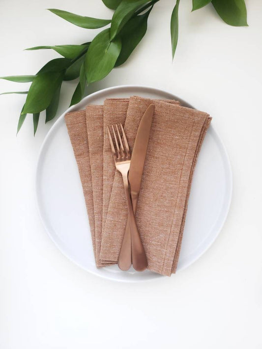 Cinnamon Linen Napkins