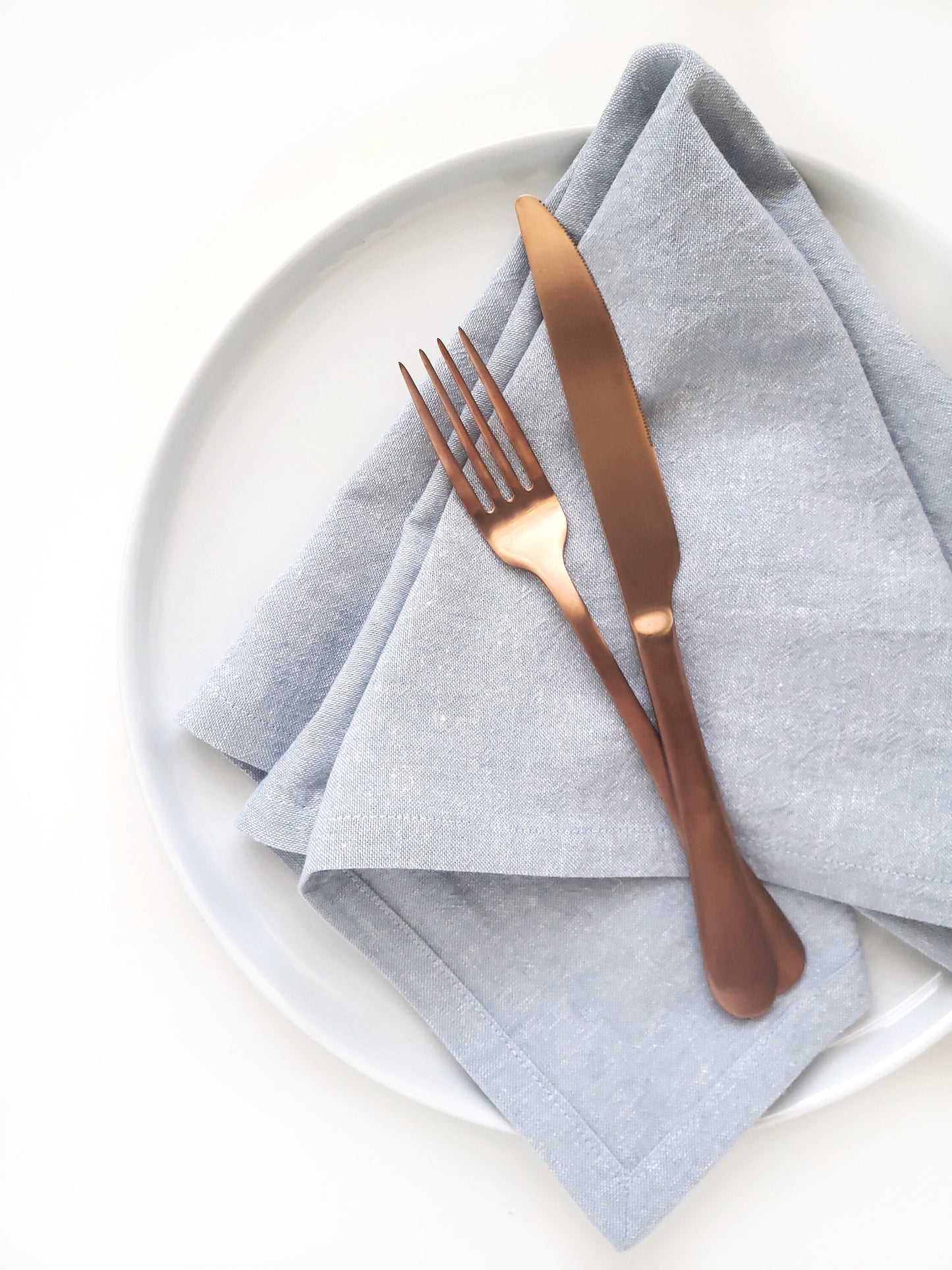 Baby Blue Linen Napkins