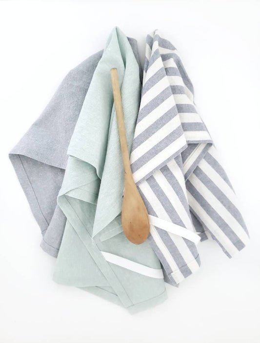 Watercolor Linen Towel Set