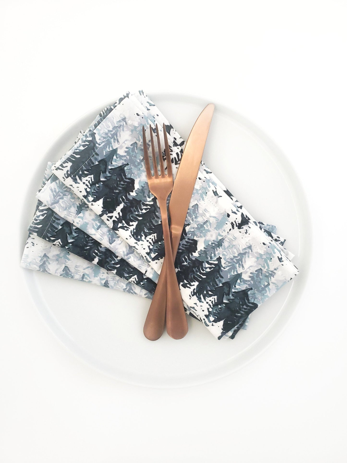 Winter Forest Cloth Napkins