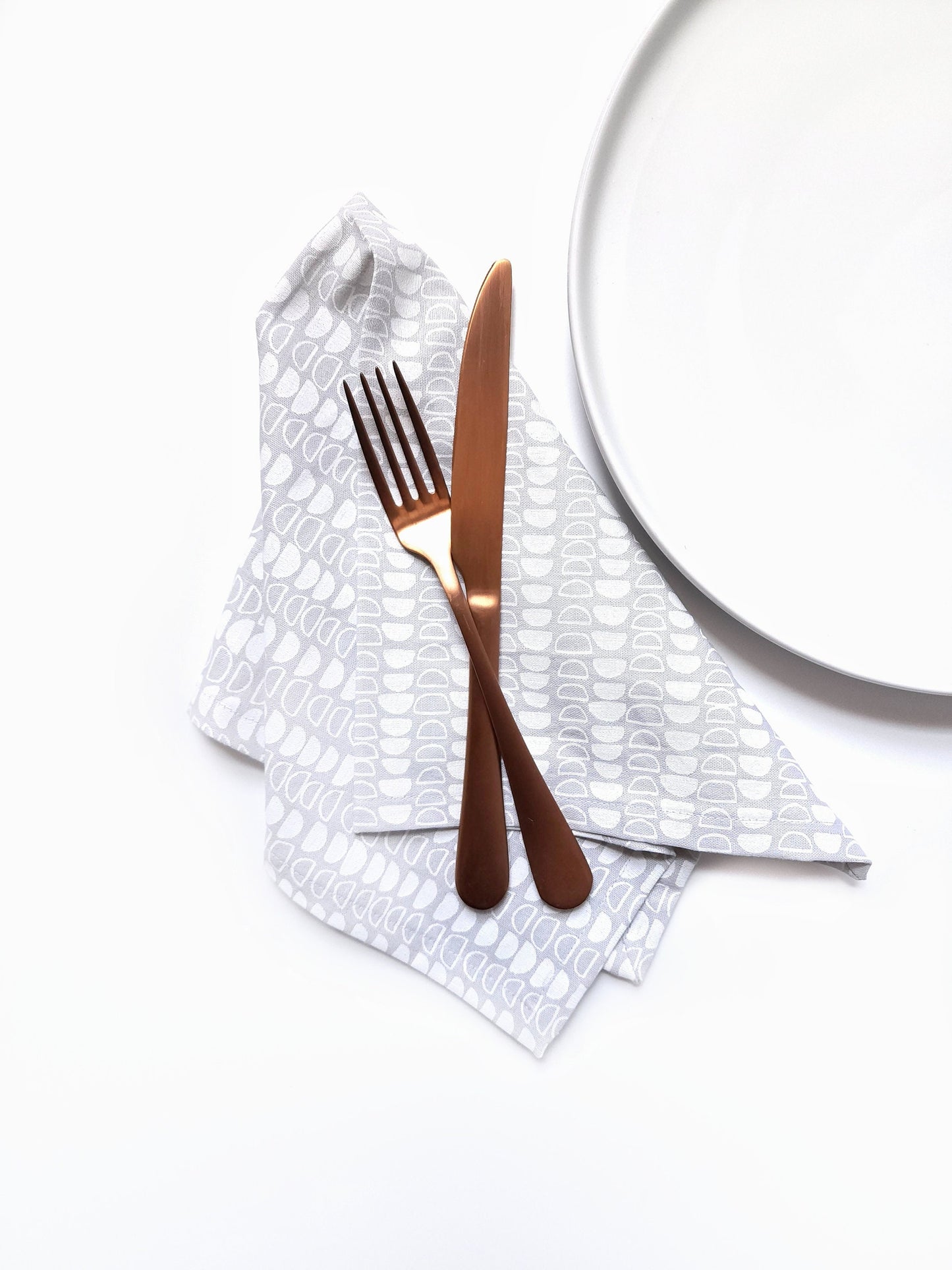 Modern Gray Linen Napkins