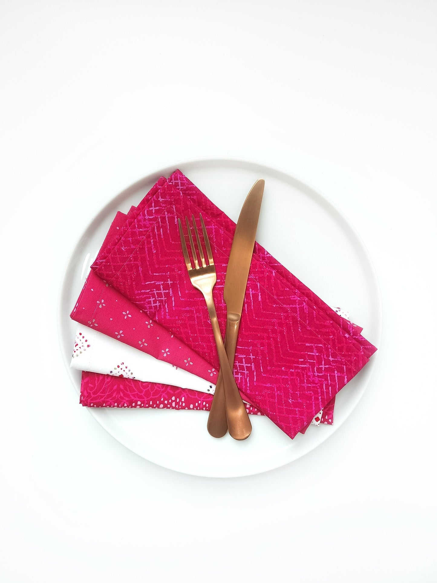 Pink Mix & Match Cloth Napkins, Set of 4 Cloth Napkins